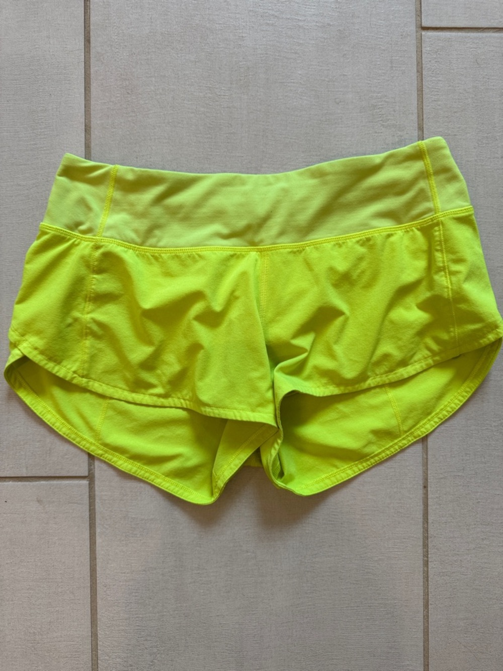 Lululemon Women’s Neon Yellow Athletic Shorts size 4